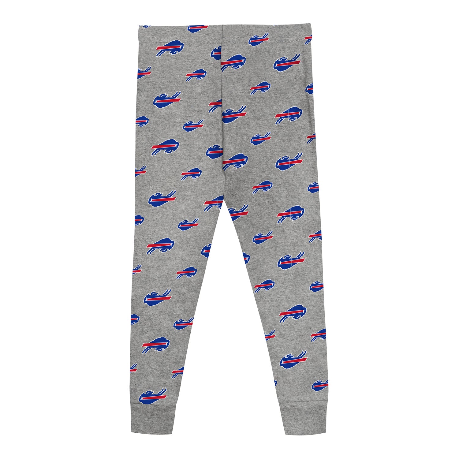 Buffalo Bills Toddler All Over Print PJ Set In Grey - Pants View