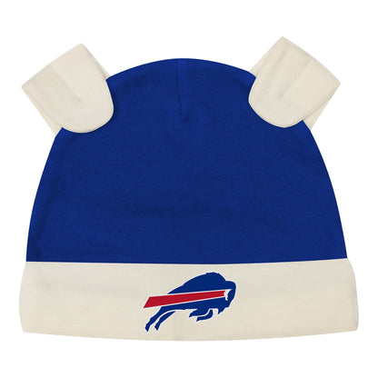 Buffalo Bills Newborn Napping Bills Fan Set In Blue & White - Hat Front View