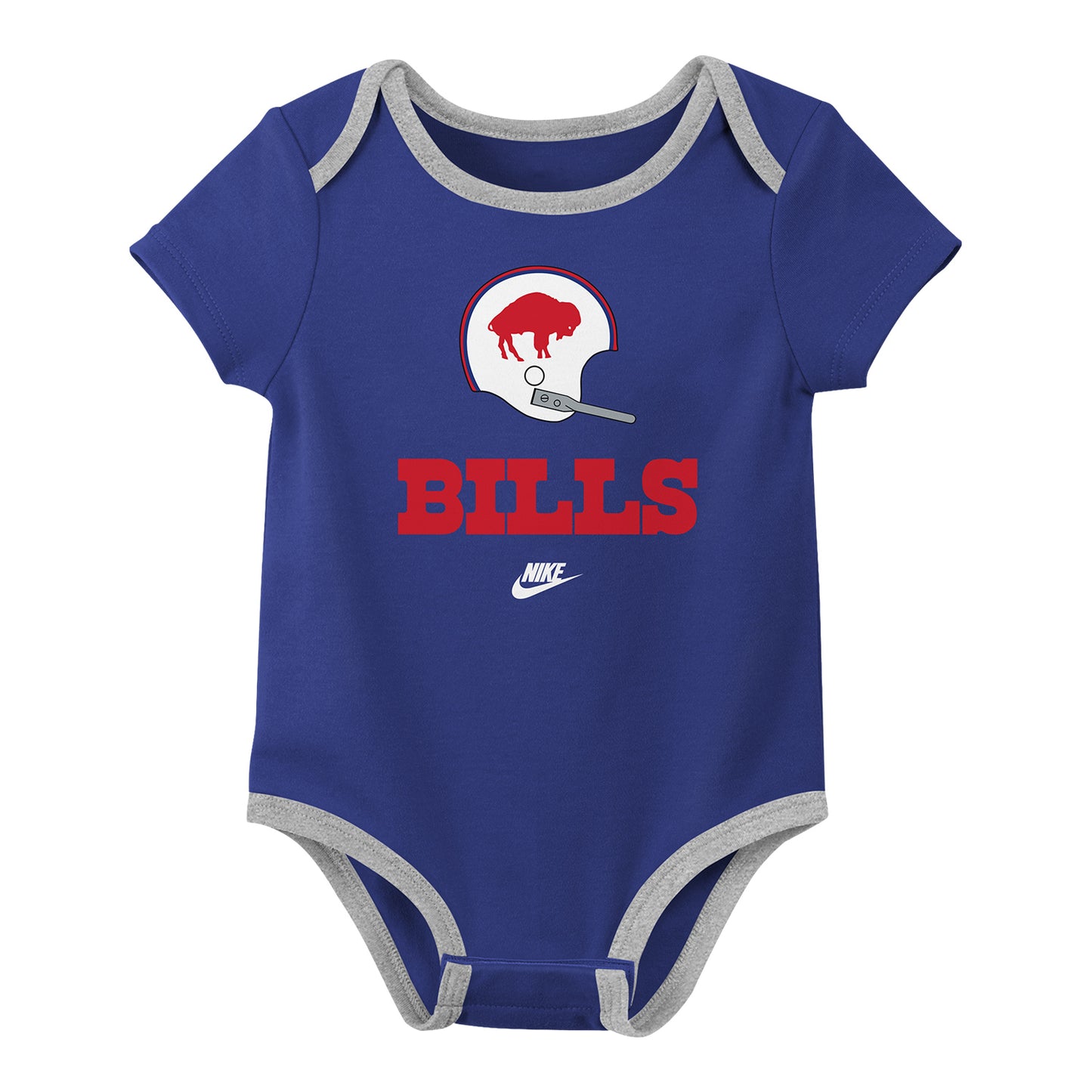 Buffalo Bills Rewind 2 Pack Creeper Set In Blue - Front View
