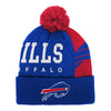 Youth Bills Cuff Knit Hat In Blue & Red - Front View
