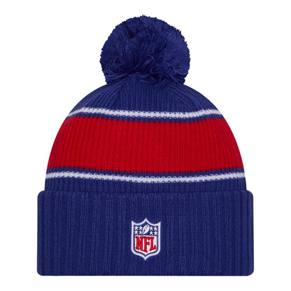 Buffalo Bills New Era Youth 2024 Sideline Knit In Blue - Back View