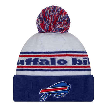 Bills New Era Jr. Banded Knit Hat In White - Front View