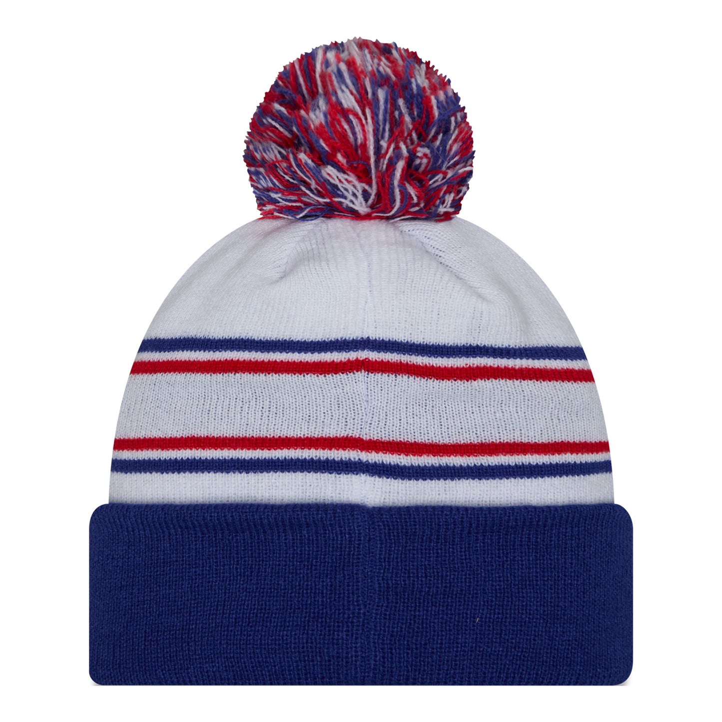 Bills New Era Jr. Banded Knit Hat In White - Back View