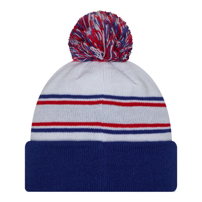 Bills New Era Jr. Banded Knit Hat In White - Back View