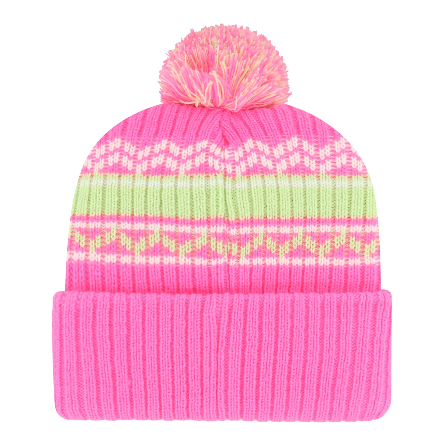 Girls Buffalo Bills Polar Vortex Cuff Knit In Pink - Back View