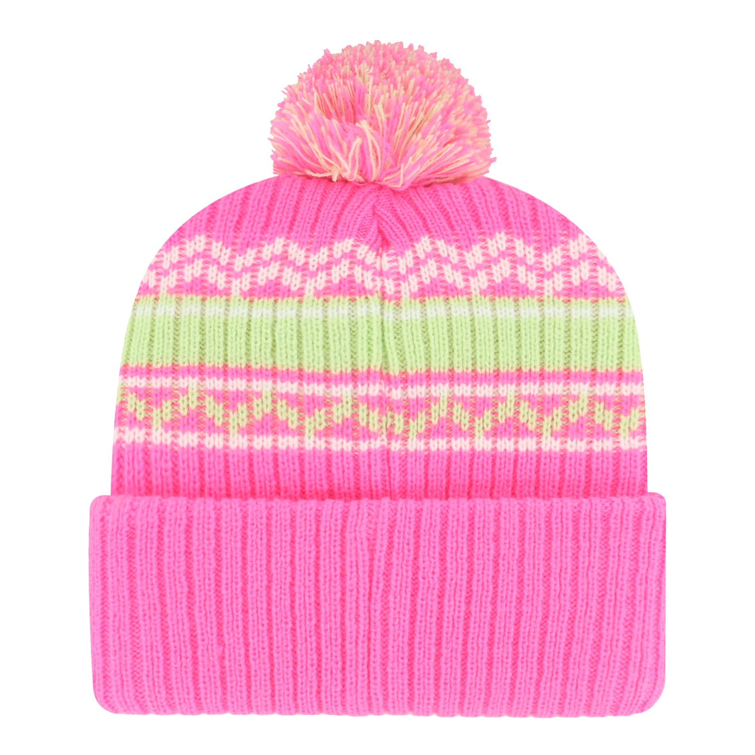 Girls Buffalo Bills Polar Vortex Cuff Knit In Pink - Back View