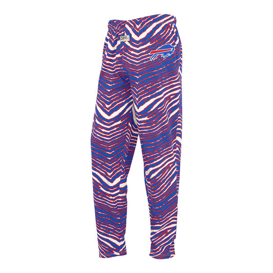 Youth Zubaz Primary Print Pants In Blue, Red & White - Front View