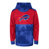 Youth All Out Blitz Hooded Sweatshirt In Red & Blue - Front View