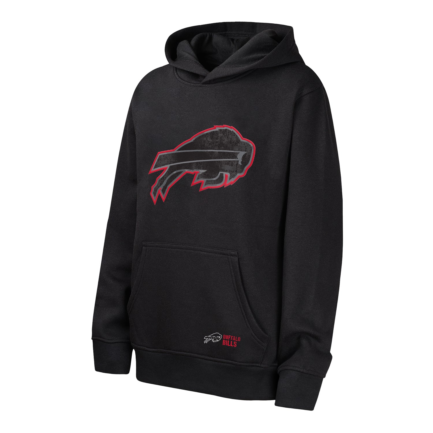 Bills Youth Down to The Wire Hooded Pullover In Black - Front View