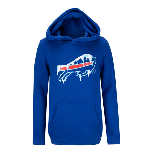 Youth Outerstuff Buffalo Bills Frozen Logo Sweatshirt In Blue - Front View