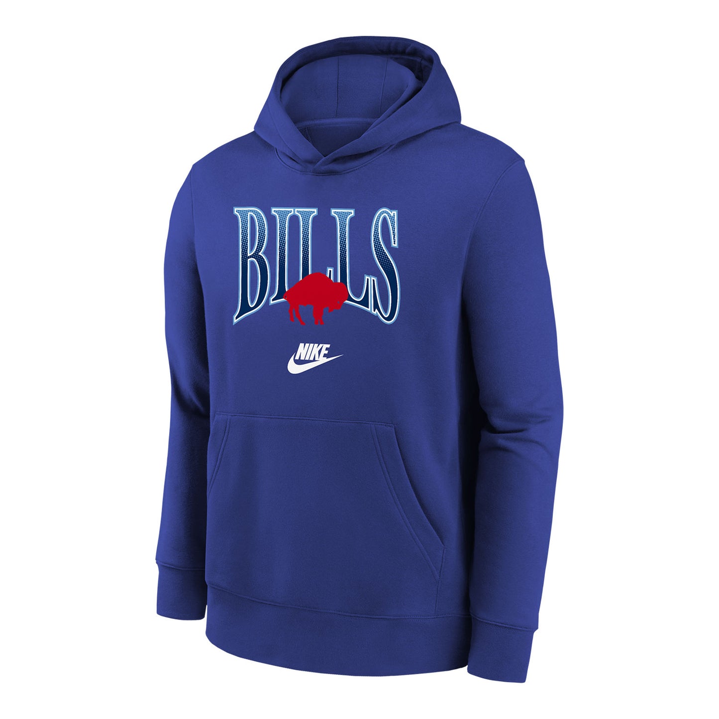 Youth Buffalo Bills Nike Rewind Hoodie In Blue - Front View