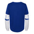 Girls Long Sleeve Team Property Long Sleeve T-Shirt In Blue & White - Back View