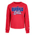 Girls Long Sleeve Cropped Bills T-Shirt In Red - Front View