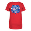 Buffalo Bills New Era Girls Youth Color Changing T-Shirt In Red - Back View