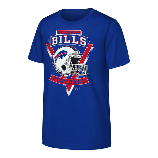 Bills Outerstuff Team Captain Helmet T-Shirt In Blue - Front View