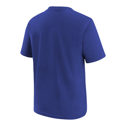 Youth Nike Bills Ketchup T-Shirt In Blue - Back View