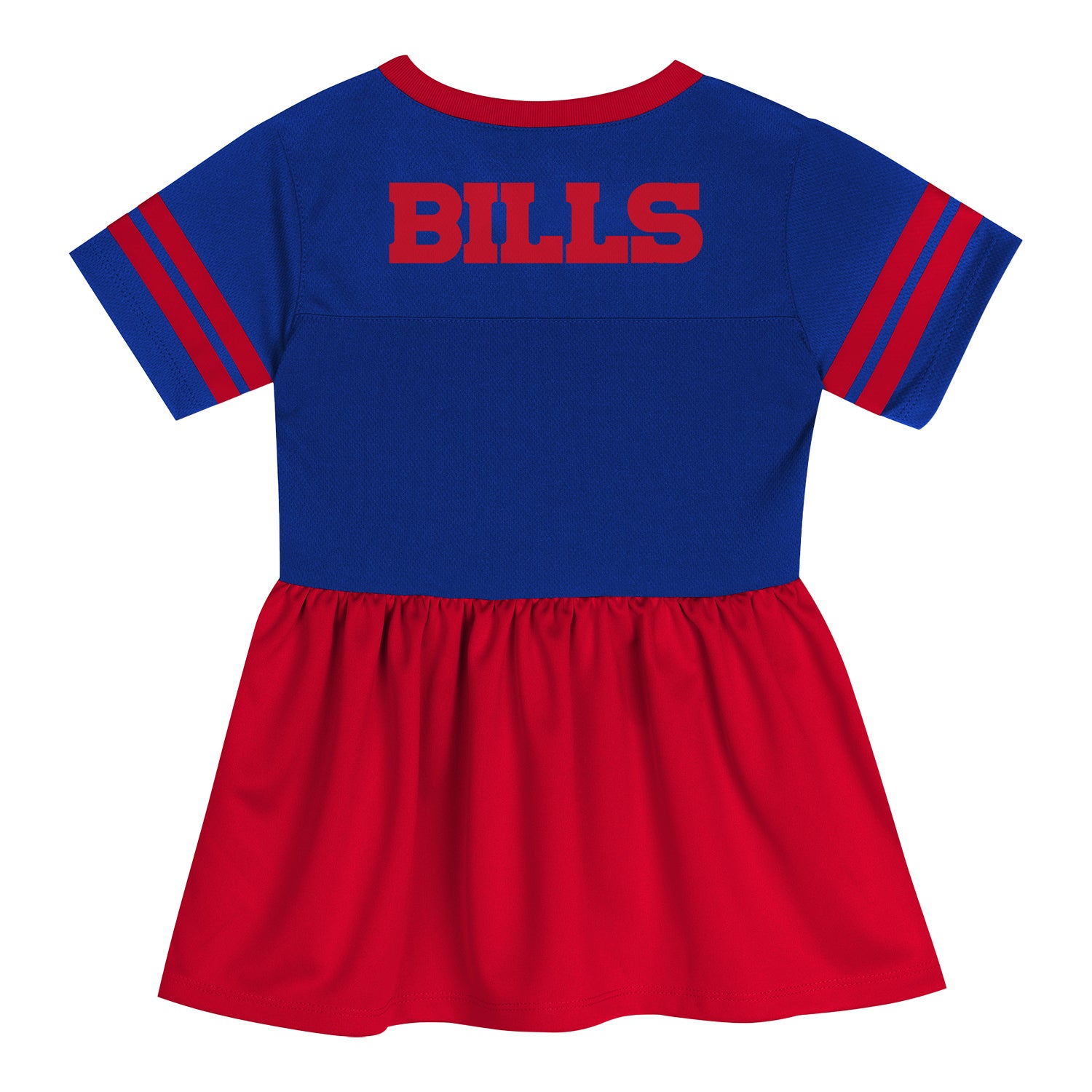 Buffalo Bills Girls Stadium Lights T-Shirt In Blue & Red - Back View