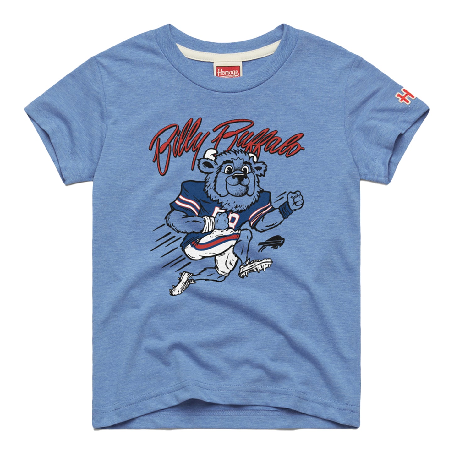 Youth Homage Billy Buffalo T-Shirt In Blue - Front View