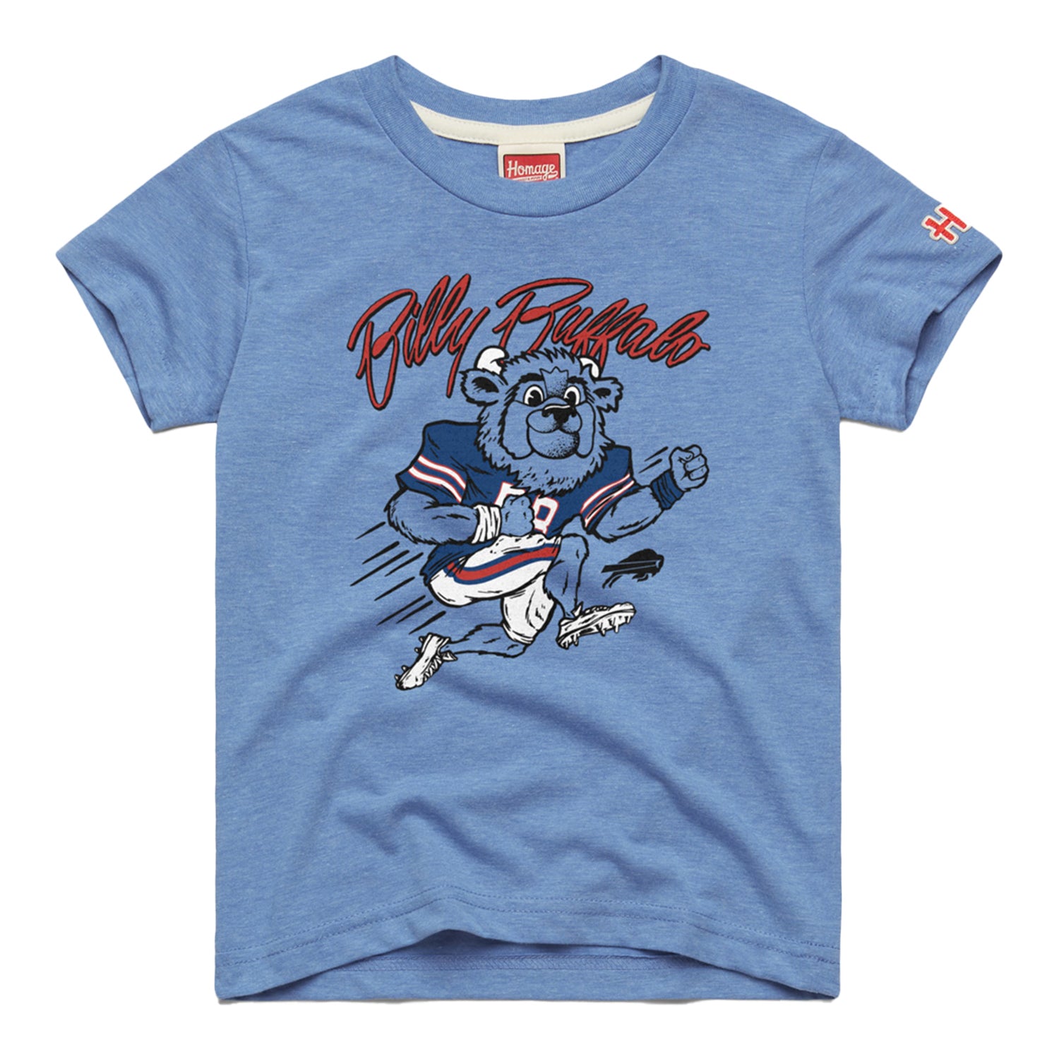 Youth Homage Billy Buffalo T-Shirt In Blue - Front View