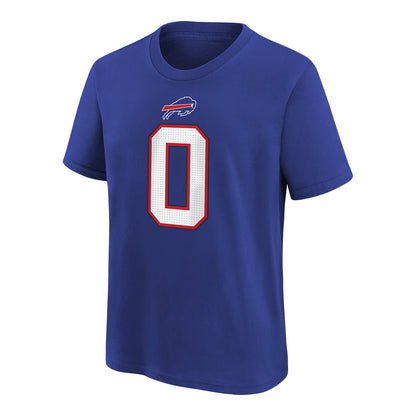 Buffalo Bills Nike Youth Keon Coleman Name and Number T-Shirt In Blue - Front View