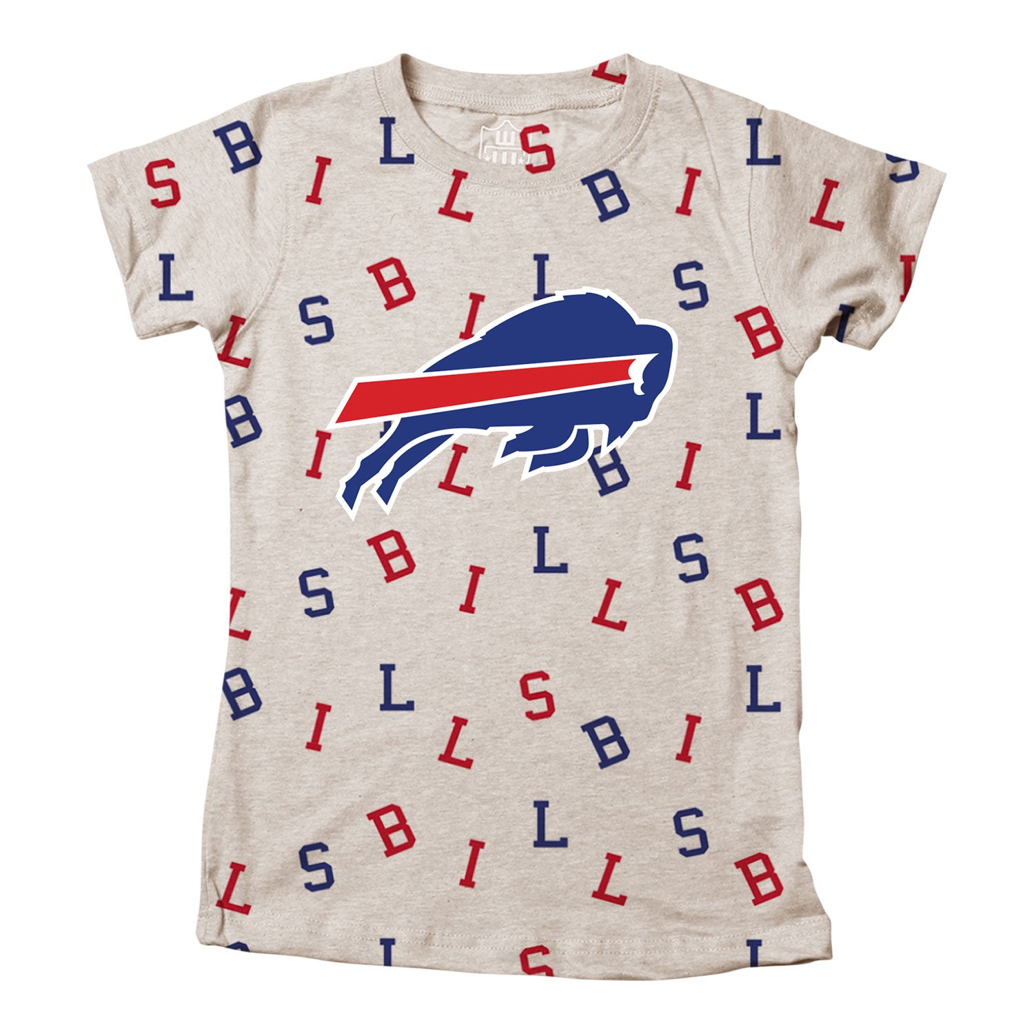 Youth Wes and Willy Buffalo Bills T-Shirt In Multi-Color - Front View