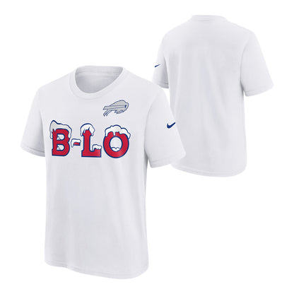 Youth Buffalo Bills Nike Rivalry Series T-Shirt In White - Front & Back View