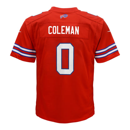 Youth Nike Alternate Keon Coleman Jersey In Red - Back View