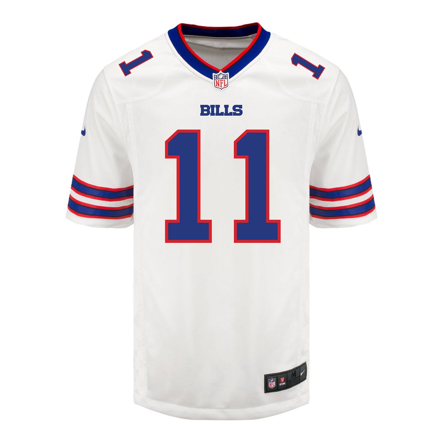 Nike Game Away Mitchell Trubisky Jersey In White - Front View