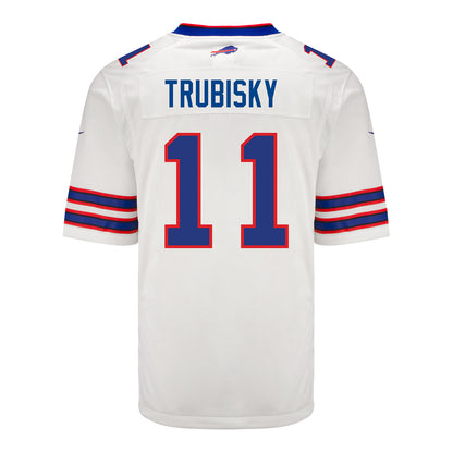 Nike Game Away Mitchell Trubisky Jersey In White - Back View