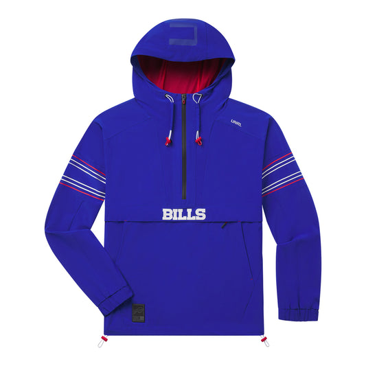 UNRL x Bills '24 Track Jacket In Blue - Front View