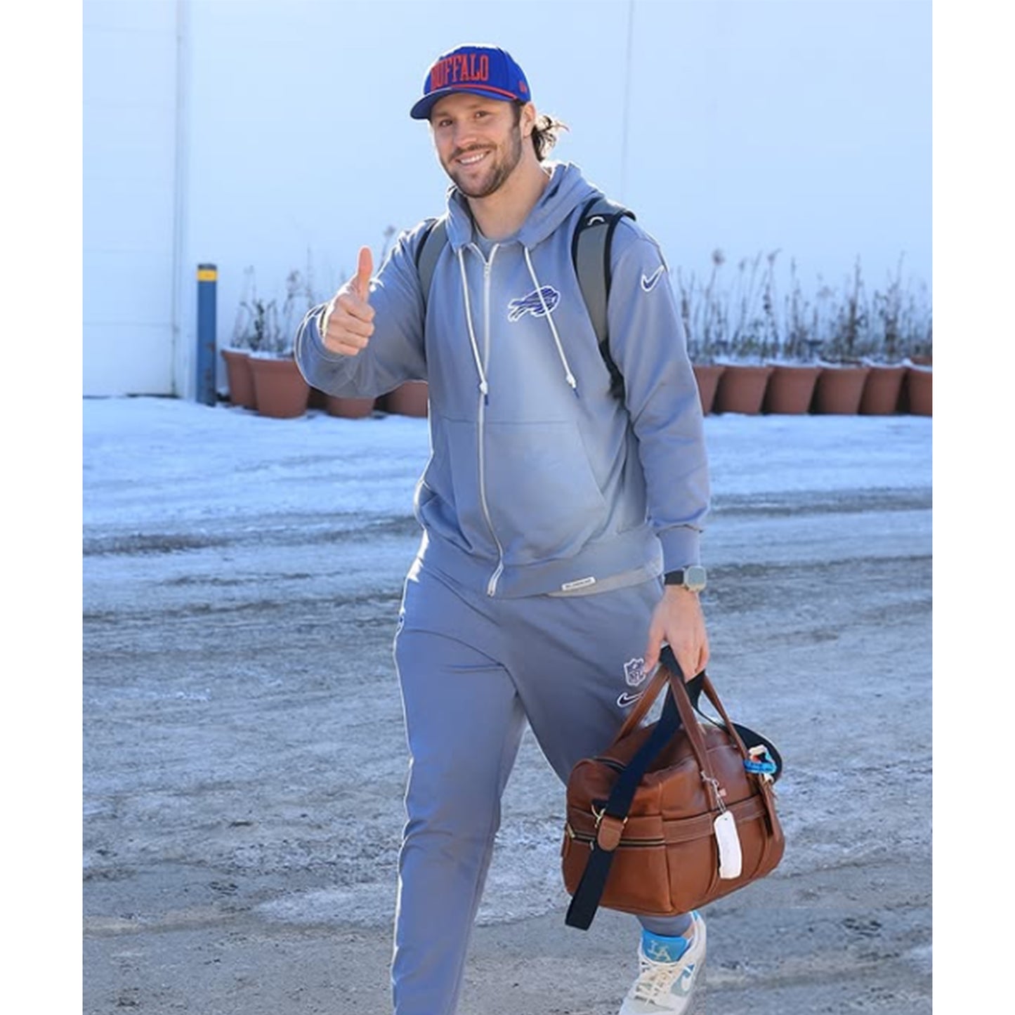 Buffalo Bills New Era 9SEVENTY Wordmark Hat - Josh Allen Wearing Hat