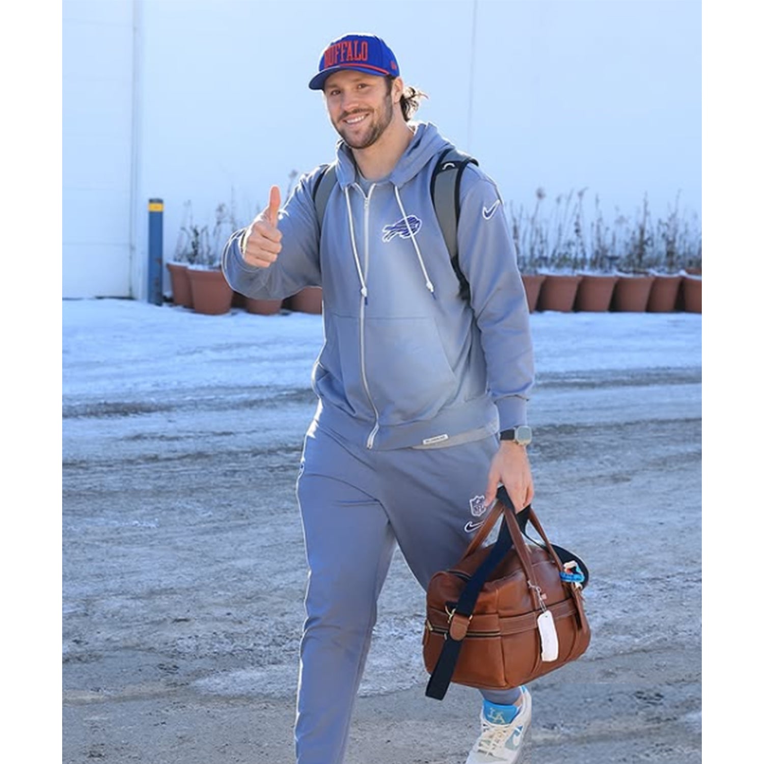 Buffalo Bills New Era 9SEVENTY Wordmark Hat - Josh Allen Wearing Hat