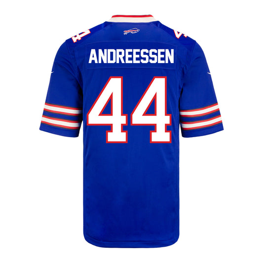 Nike Game Home Joe Andreessen Jersey In Blue - Back View