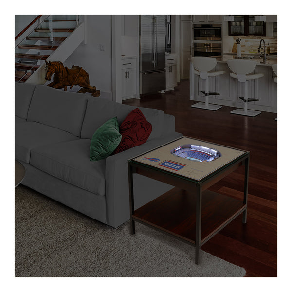 Buffalo Bills 25-Layer StadiumViews Lighted End Table - In Living Room View