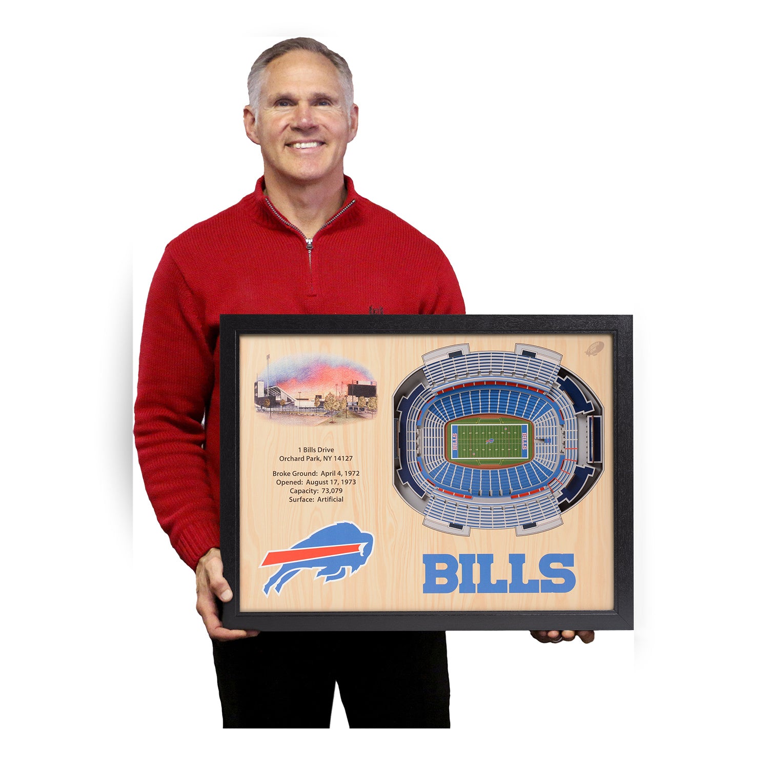 Buffalo Bills 25 Layer StadiumView 3D Wall Art