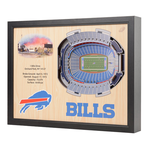 Buffalo Bills 25 Layer StadiumView 3D Wall Art - Front View