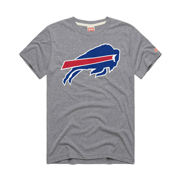 Homage Buffalo Bills Team Logo T-Shirt In Grey - Front View