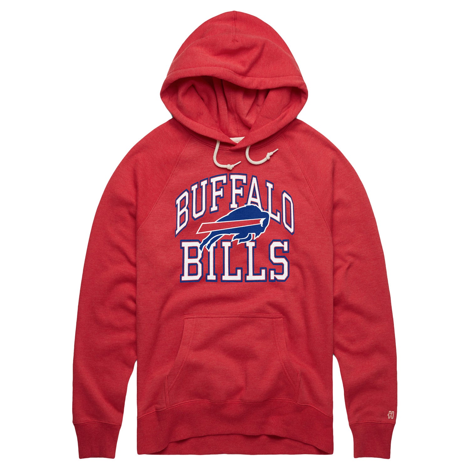 Homage Buffalo Bills Wordmark Logo Sweatshirt In Red - Front View