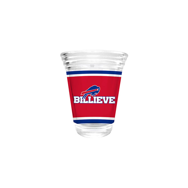 2 oz. Billieve Shot Glass in Red - Front View