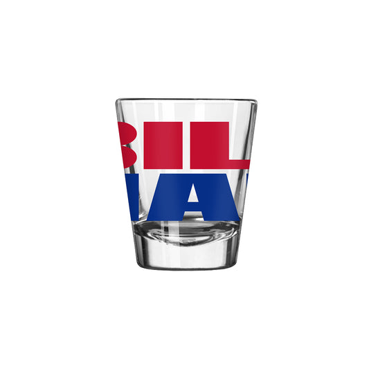 LOGO Brands Bills Mafia Shot Glass In Clear, Red & Blue