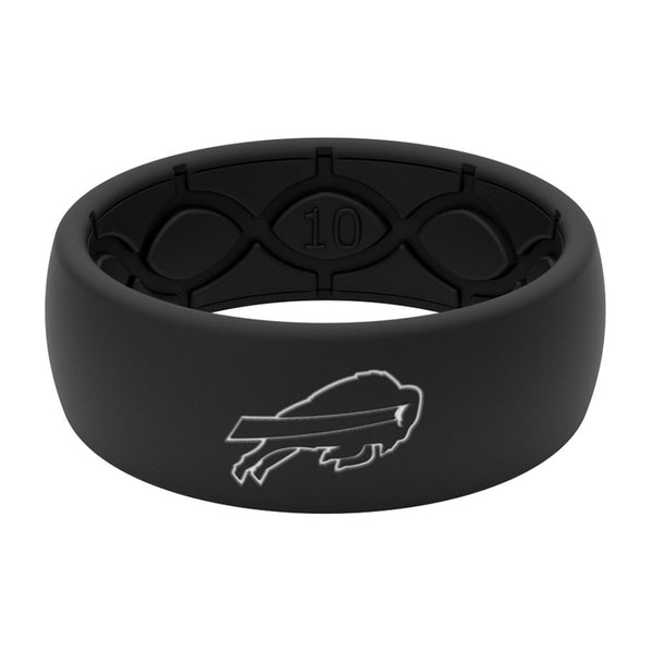 Bills Silicone Ring in Black - Front View