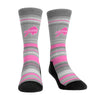 Ladies Bills Grey & Pink Stripe Socks