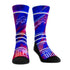 Ladies Bills Galaxy Socks in Blue and Red - Front View
