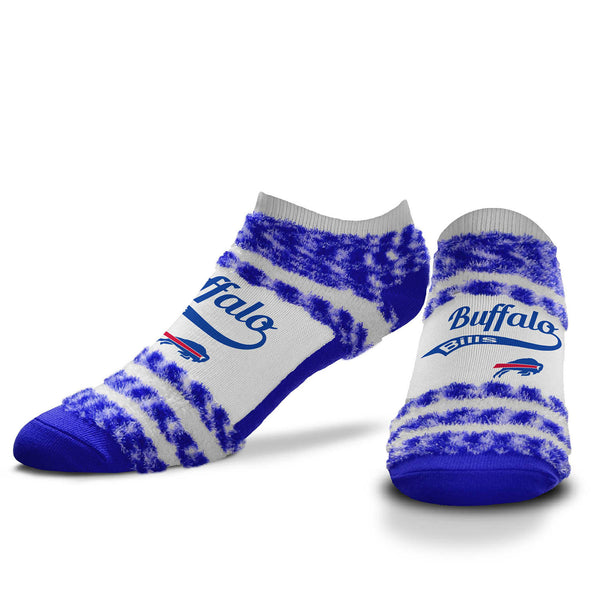 Ladies For Bare Feet Tail Swoop Socks in Blue & White - Front View
