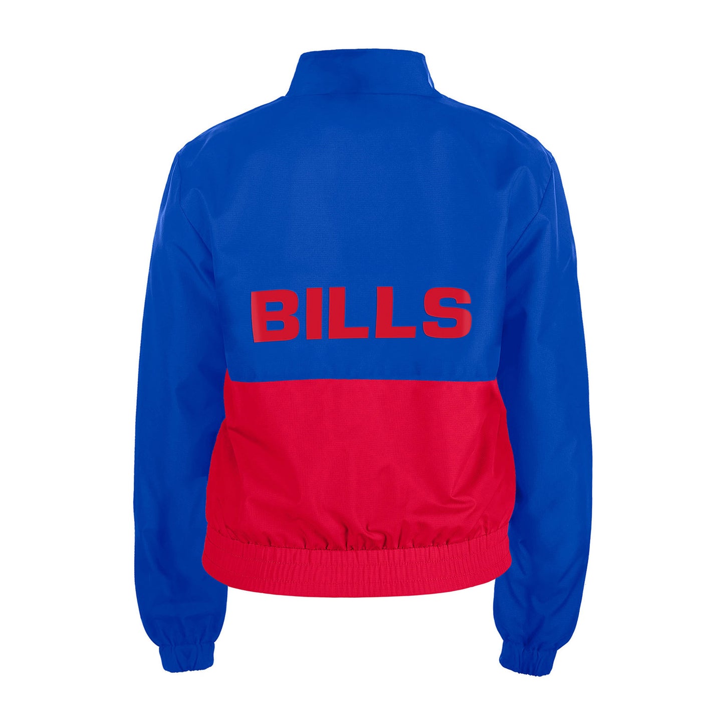 Ladies Bills New Era Wind Breaker In Blue & Red - Back View