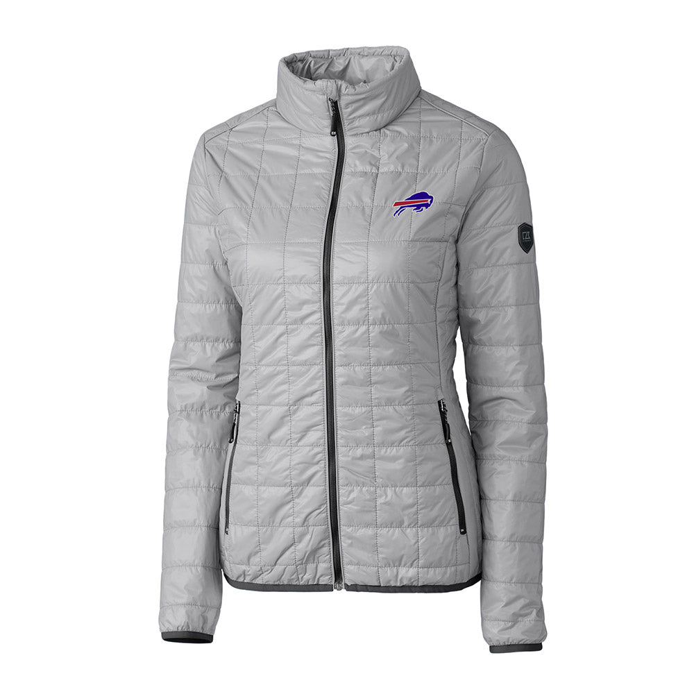 Ladies Full Zip Fleece & Crinkle Hooded Buffalo Bills Jacket