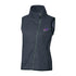 Ladies Mainsail Sweater-Knit Full Zip Vest in Dark Grey - Front View
