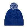 Bills Ladies New Era Cable Cuff Knit Hat in Blue - Back View