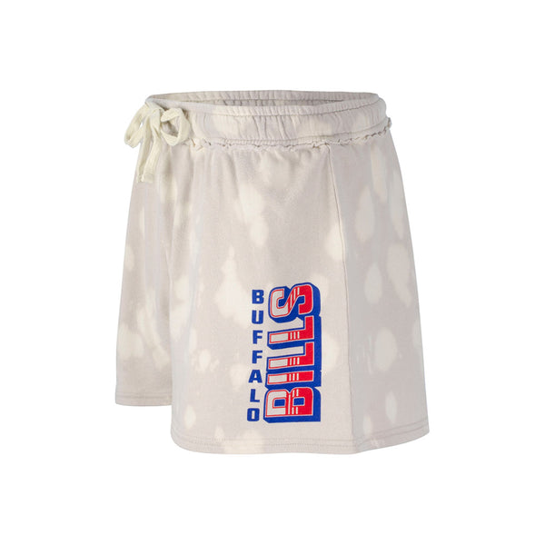 Ladies Bills Junk Food Touchdown Shorts In White - Left Side View