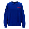Ladies Wild Collective Puff Print Crewneck Sweatshirt In Blue - Front View